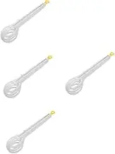 HOMSFOU 4pcs Egg Beating Kitchen Tool Non-stick Whisk for Cooking Mixing Baking Food Tongs Clips Versatile Egg Whisk for Pancakes