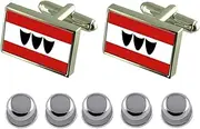 [Select Gifts] Shirt Dress Studs Trebic City Czech Republic Flag Cufflinks