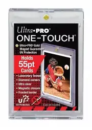 (5-Pack) Ultra Pro One Touch Magnetic Trading Card Holder Regular 55pt w/ UV