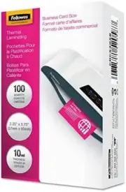 Business Card Laminating Pouches, 10mil Thickness, 100 Pack
