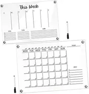 Tofficu Acrylic Memo Pad Erasable Message Board Frame Creative Wall Hanging Memo Pad for Office Kitchen Wedding