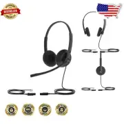 HD Voice Wired Headset for IP Phones - Lightweight & Noise Isolation Design