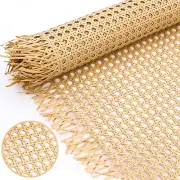 Plastic Cane Webbing Roll 16"x23.6", Handwoven PP Synthetic Rattan Rolls, Fau...
