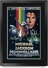 HWC Trading FR A3 Moonwalker Michael Jackson Gifts Printed Poster Signed Autograph Picture for Movie Memorabilia Fans - A3 Framed