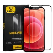 [1 PACK] For Apple iPhone 12 Mini Screen Protector Full Coverage Tempered Glass Screen Protector Guard (Black)