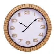 Amalfi Danube Ribbed Wall Clock Natural 40x40x7cm