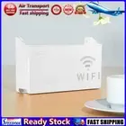 LF# Wall Mount Wireless Wifi Router Shelf Storage Box for Living Room (White)