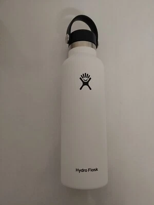 New Branded Hydro Flask Standard Flex Cap - White, 21 oz. Sleek Cool Bottle