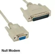 [x10] 25' Null Modem DB9 Female to DB25 Male Cable RS-232 Printer Data Crossover