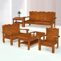 在飛比找momo購物網優惠-【MUNA 家居】766型柚木色實木組椅/全組/1+2+3+