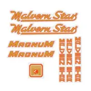 Malvern Star - Magnum Cruiser for chrome frame decal set - old school bmx