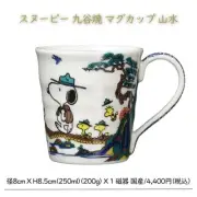 Snoopy Kutani-yaki mug cup, landscape gift, Snoopy PEANUTS tablewar From Japan