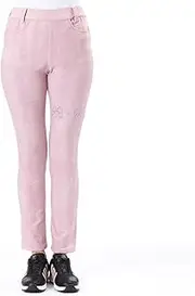 [MU SPORTS エムユー スポーツ] MU Sports 701W6502 2018AW Colored Denim Long Pants, Pink, 42