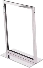 kokiya Poster Stand for Display Sign Holder Professional Tag Advertising Tabletop Standing Display, A5 Silver