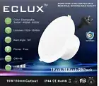 60PCS 110mm Cut out LED DOWNLIGHT KIT 15W WARM / COOL WHITE DAY LIGHT DIMMABLE