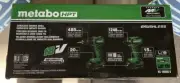 Metabo HPT KC 18DDX 18v Lithium Ion Drill Driver Set Kit Brushless NEW