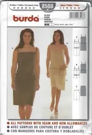 Burda 8508-Sewing Pattern - Dress, Skirt, Top - Misses Sizes 6-16-Uncut