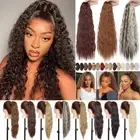Natural Ponytail Clip In Hair Piece Extensions Kinky Curly Pony Tail as Human US