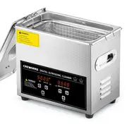 3 Litre Stainless Steel Timed Ultrasonic Cleaner & Heater with Digital Control