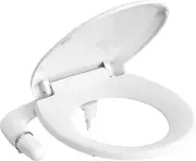 Bidet Toilet Seat, Round Non-Electric Bidet Attachment for Toilet with Nozzles,