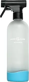 Lucent Globe Multipurpose Spray Bottle – 500ml Frosted Glass with Non-Slip Silicone Base (Blue) – Refillable & Reusable for Cleaning Sheet Refills.