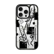 iPhone 16 Pro Impact Ring Stand Case MagSafe Compatible Snakes and Ladder by Shayla Bond
