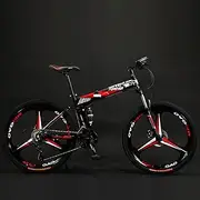 [MilkYa] Cool Black Red GT-730 Folding Mountain Bike