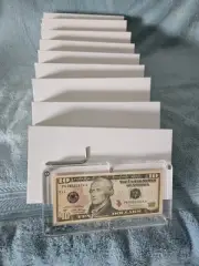 NEW 10 PACK MULTI NOTE ACRYLIC MONEY HOLDER CASE HOLDER DISPLAY HOLD 1-16 BILLS