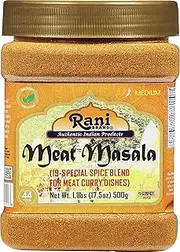 Rani Meat Curry Masala 21-Spice Blend 17.5oz (1.1lbs) 500g PET Jar ~ All Natural | Vegan | No Colors | Gluten Friendly | NON-GMO | Kosher | Indian Origin