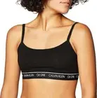 Calvin Klein Ck One Cotton Unlined Bralette Womens L Black NEW