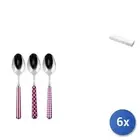 6x Teaspoons Stainless Steel For Coffee' Provence Decorum Lilac