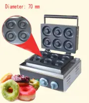 6 holes Electric Donut Maker Commercial Electric Cake Making Machine