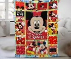 Personalized Mickey Mouse Fleece Blanket, Mickey Mouse Blanket, Baby Blanket Bir