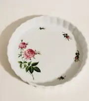 Christineholm Porcelain Fluted Quiche Pie Tart Cake Dish The Rose Collection
