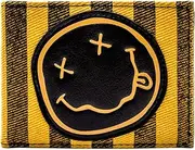 [Nirvana] Classic Smiley Face Band Logo Orange ID & Card Wallet