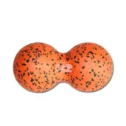 SPORX Double Lacrosse Ball Massage Ball Peanut Ball- Deep Tissue Massage and Trigger Point Release Orange