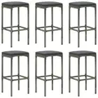 Elegant Bar Chair Set Of 6 With Cushions Kitchen Counter Stools Home Furniture