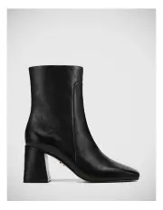 [Wittner] Novea Crinkle Patent Leather Ankle Boot in Black