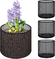 Pond Basket - Floating Aquatic Planter with Breathable Mesh, 4X Water Planting Bags | Reusable Container for Garden Pool Indoor Balcony Patio Hydroponic Growing System Use