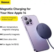 Baseus Simple Mini3 Magnetic Wireless Charger 15W (Dusty Purple)