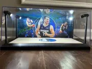 Luka Doncic Custom 2-card PSA & BGS display case with LED lights - Mavericks