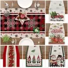 Faceless Gnome Snowman Xmas Tablecloth Table Flag Home Party Decor
