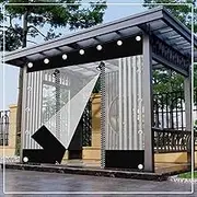 Clear Tarpaulin Waterproof, Transparent Waterproof Tarpaulin Side Panels for Gazebo,Outdoor Clear Tarp Curtains with Zip Doors,PVC Partition Sliding Curtains Rain Curtains,for Garden Pergola Carport,