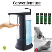 400ML Dispensador De Jabon Liquido Automatico IR Sensor Para Baño Cocina