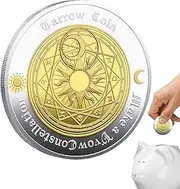 Tarot Art Coin - Good Luck Commemorative Coin | Divination and Lottery Scratch Tool, Sun Moon Constellation Design, Perfect Collectible Gift or Unique Keepsake Decoration for Fans of Tarot