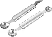Cabilock 2pc Fruit Scoop Set Stainless Steel Ice Ball Maker Digging Spoon for Melon Fruit Ice Cream