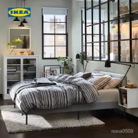 在飛比找蝦皮商城精選優惠-【床架 雙人床】IKEA宜傢SLATTUM斯拉圖雙人床現代簡