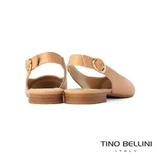 【TINO BELLINI 貝里尼】Tino Bellini義大利進口法式優雅後釦帶平底鞋FS0T0001(米)