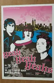 Yeah Yeah Yeahs Melbourne 2003 Concert Poster Art Rhys Cooper