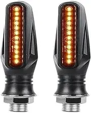 Motorcycle Brake Lights For K&awasaki For Ninja 400 300 650 Z250SL 250R Z300 Motorcycle LED Turn Signals Light Amber Flasher Running Flowing Water Indicator(2pcs Yellow)